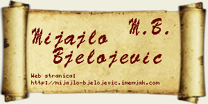Mijajlo Bjelojević vizit kartica